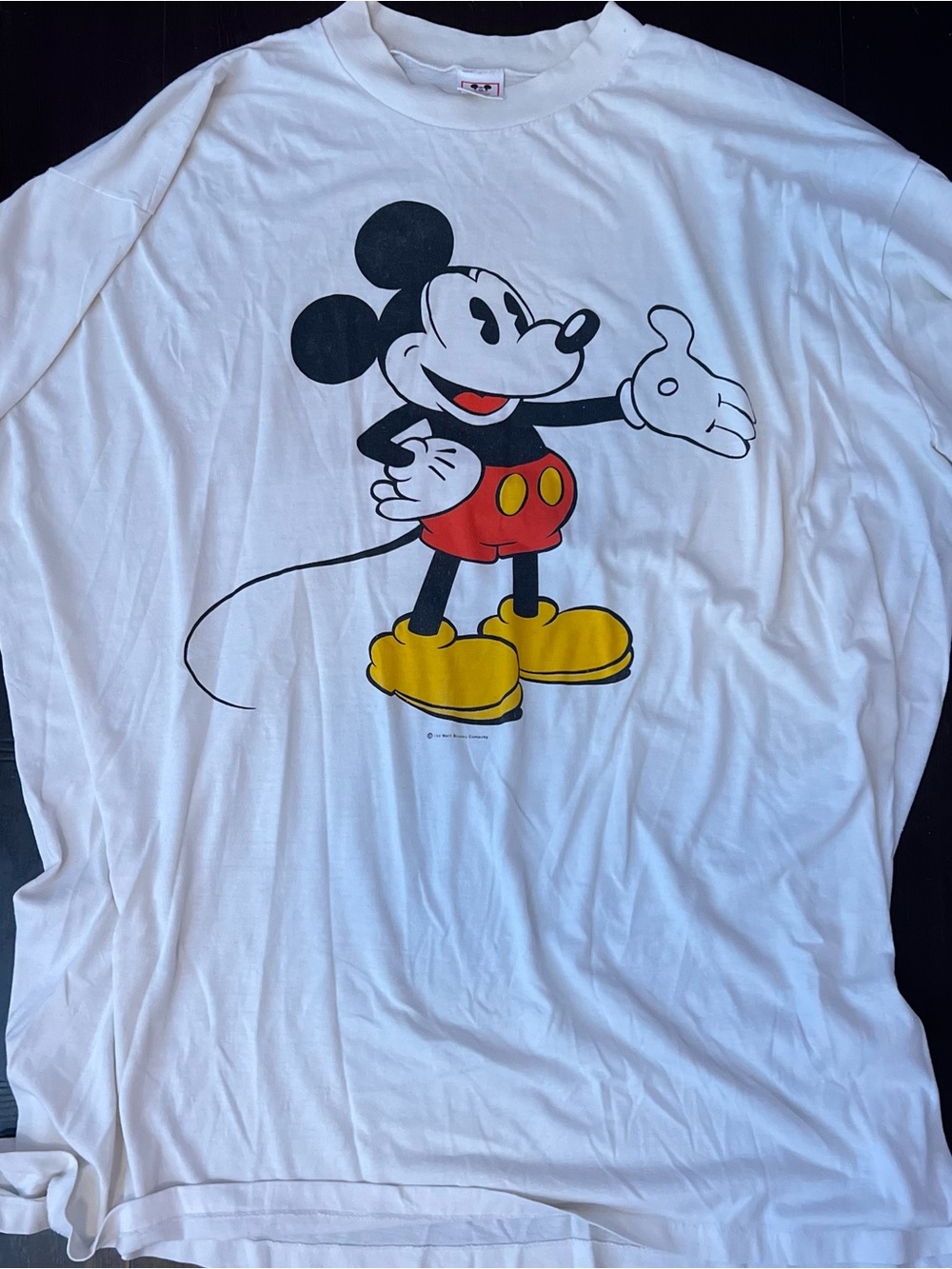 Vintage/ Retro Disney Wear Disney Mickey Mouse White T-Shirt Adult Unisex XXL